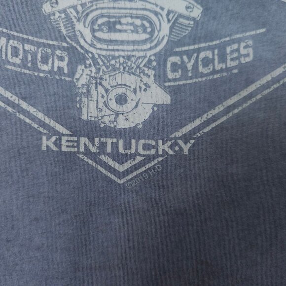 Harley Davidson T Shirt Mens XL Double Sided Light Gray Bowling Green Kentucky - Picture 10 of 16